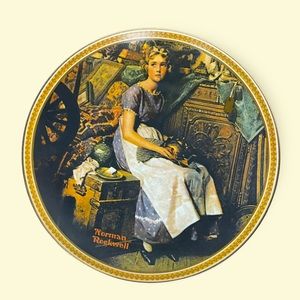Limited Edition of “Dreaming in the Attic” by Norman Rockwell Decorative Plate